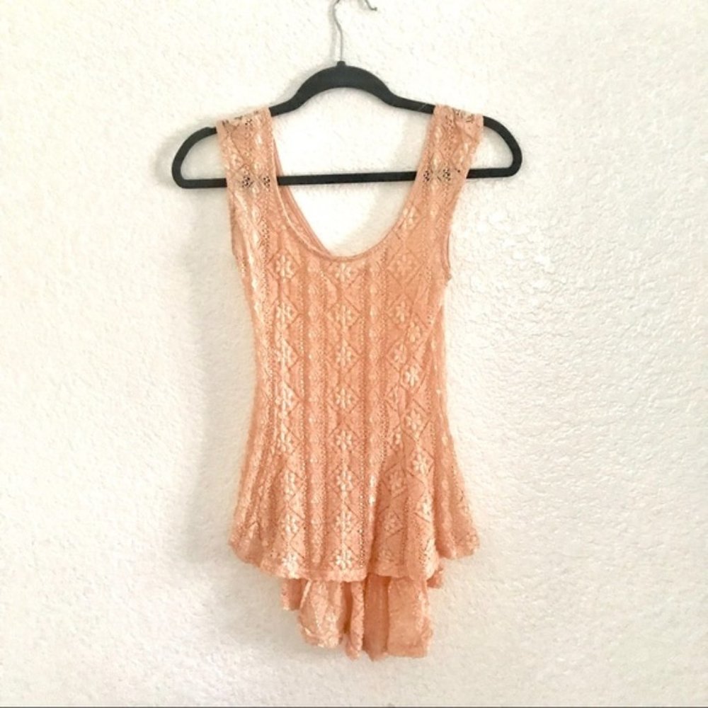 Lace Peplum Top